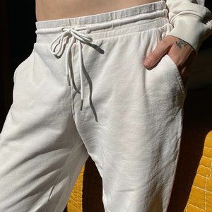 Mate The Label Organic Cotton & Fleece Joggers | Bone | L